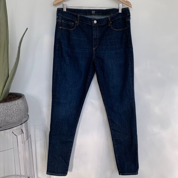 GAP Mid Rise True Skinny Jeans in Sculpt With Washwell 33 / 16 - Picture 5 of 9